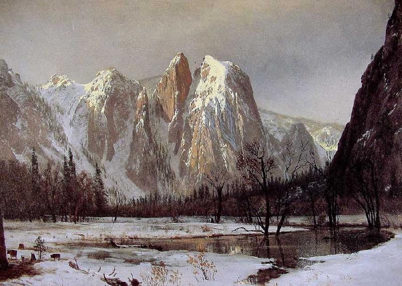 Albert Bierstadt Cathedral Rock, Yosemite Valley China oil painting art